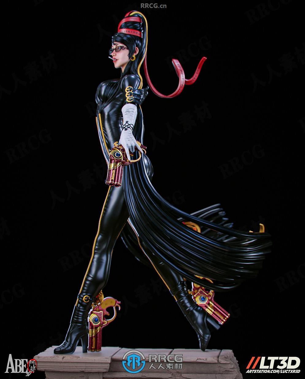 贝优妮塔Bayonetta《猎天使魔女》游戏角色雕刻手办3D打印模型