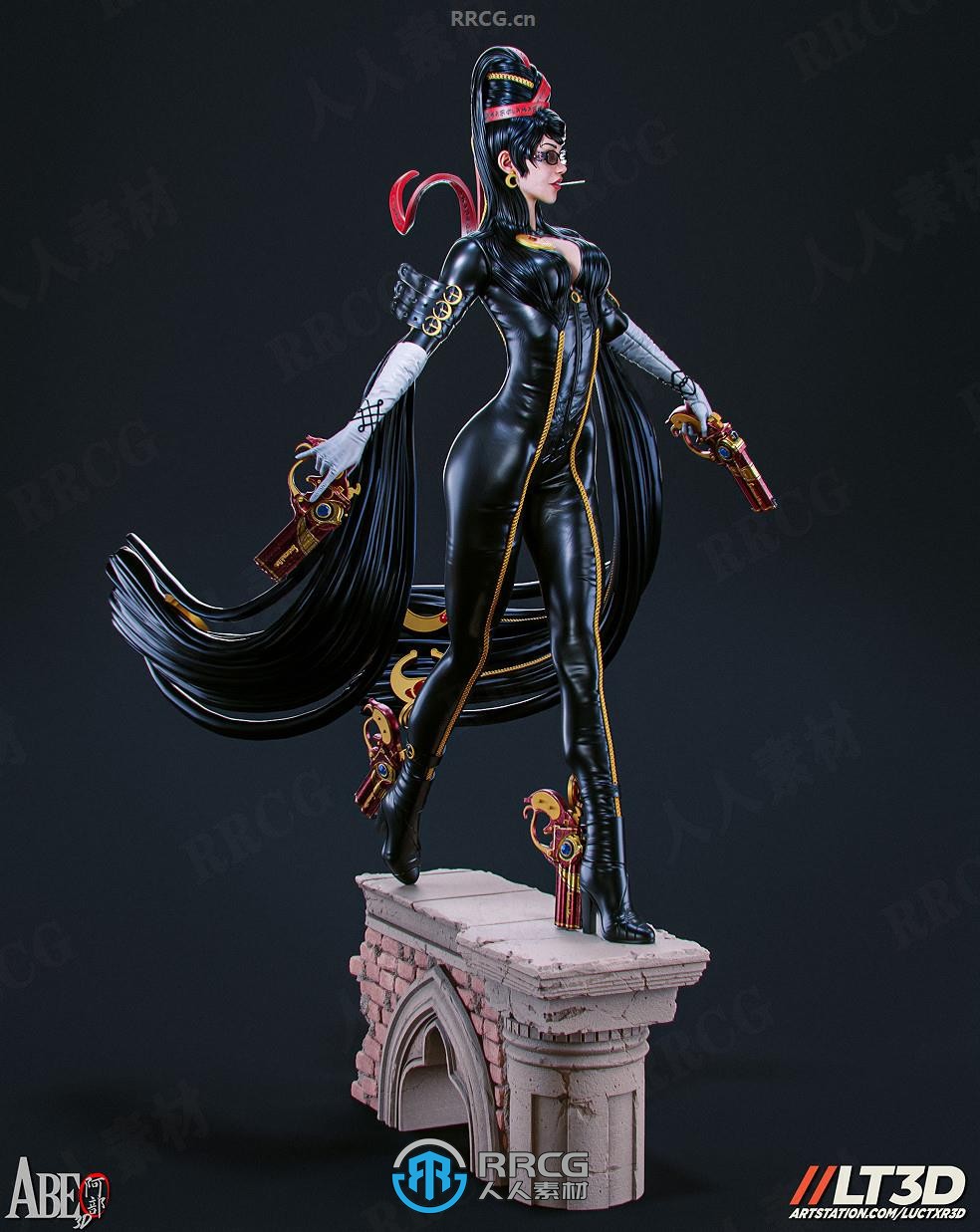 贝优妮塔Bayonetta《猎天使魔女》游戏角色雕刻手办3D打印模型