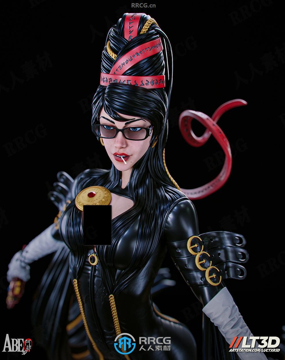 贝优妮塔Bayonetta《猎天使魔女》游戏角色雕刻手办3D打印模型