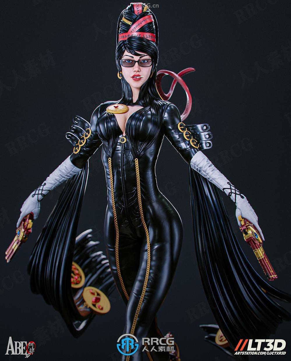 贝优妮塔Bayonetta《猎天使魔女》游戏角色雕刻手办3D打印模型