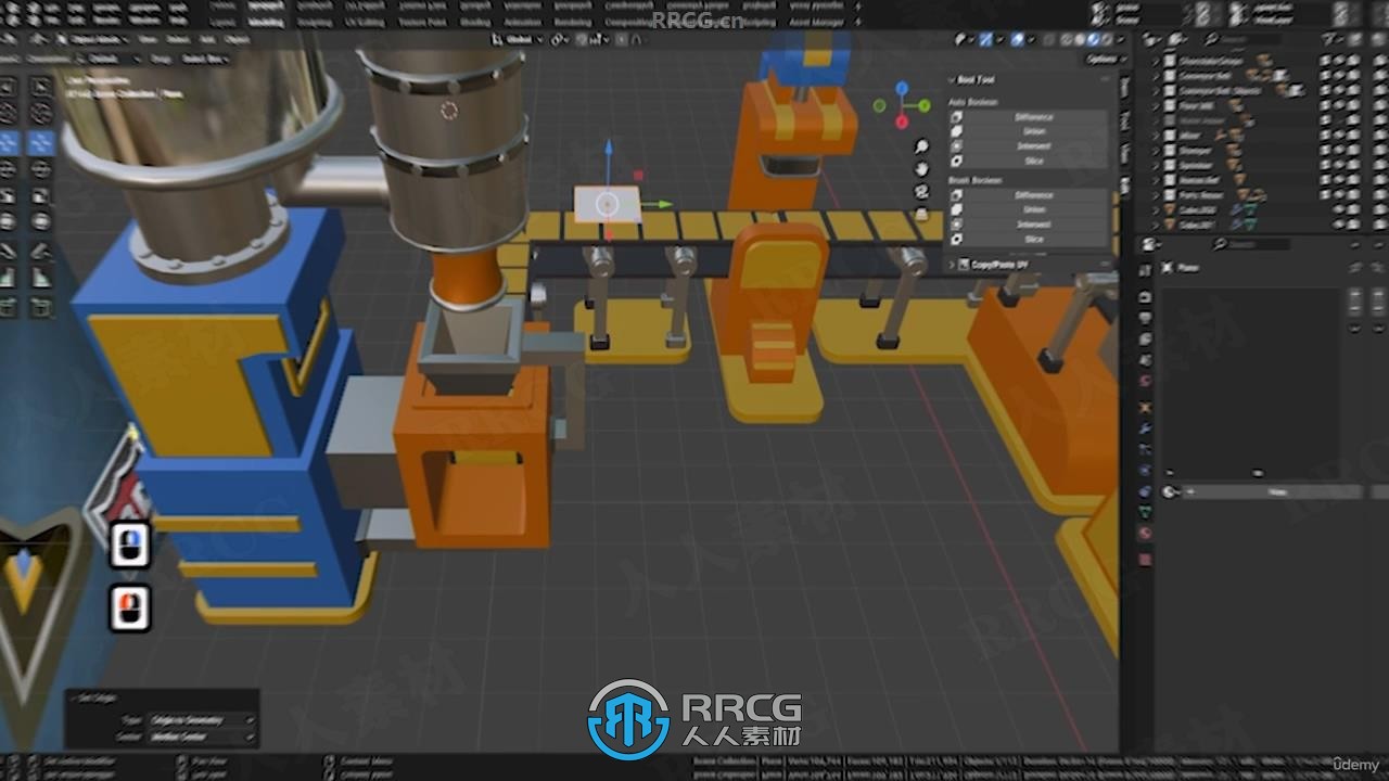 Blender饼干工厂实例项目完整制作流程视频教程