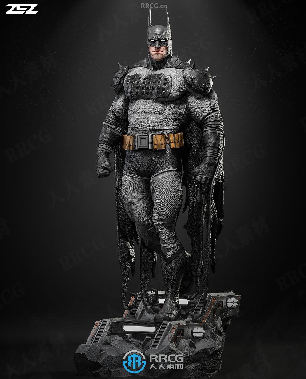 蝙蝠侠Batman站姿《蝙蝠侠》动漫角色雕刻手办3D打印模型