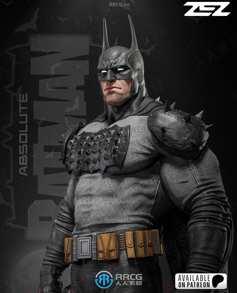 蝙蝠侠Batman站姿《蝙蝠侠》动漫角色雕刻手办3D打印模型