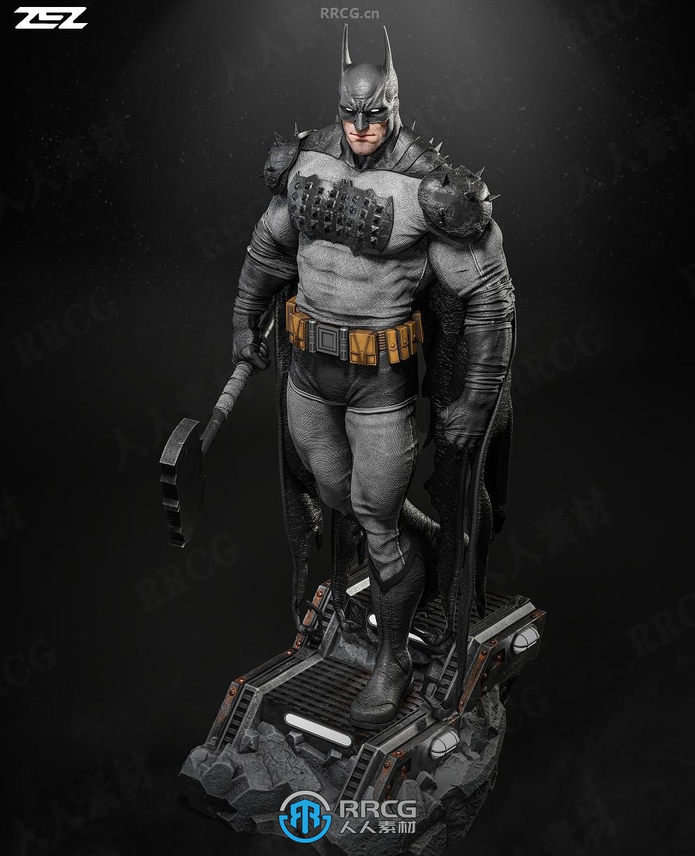 蝙蝠侠Batman站姿《蝙蝠侠》动漫角色雕刻手办3D打印模型