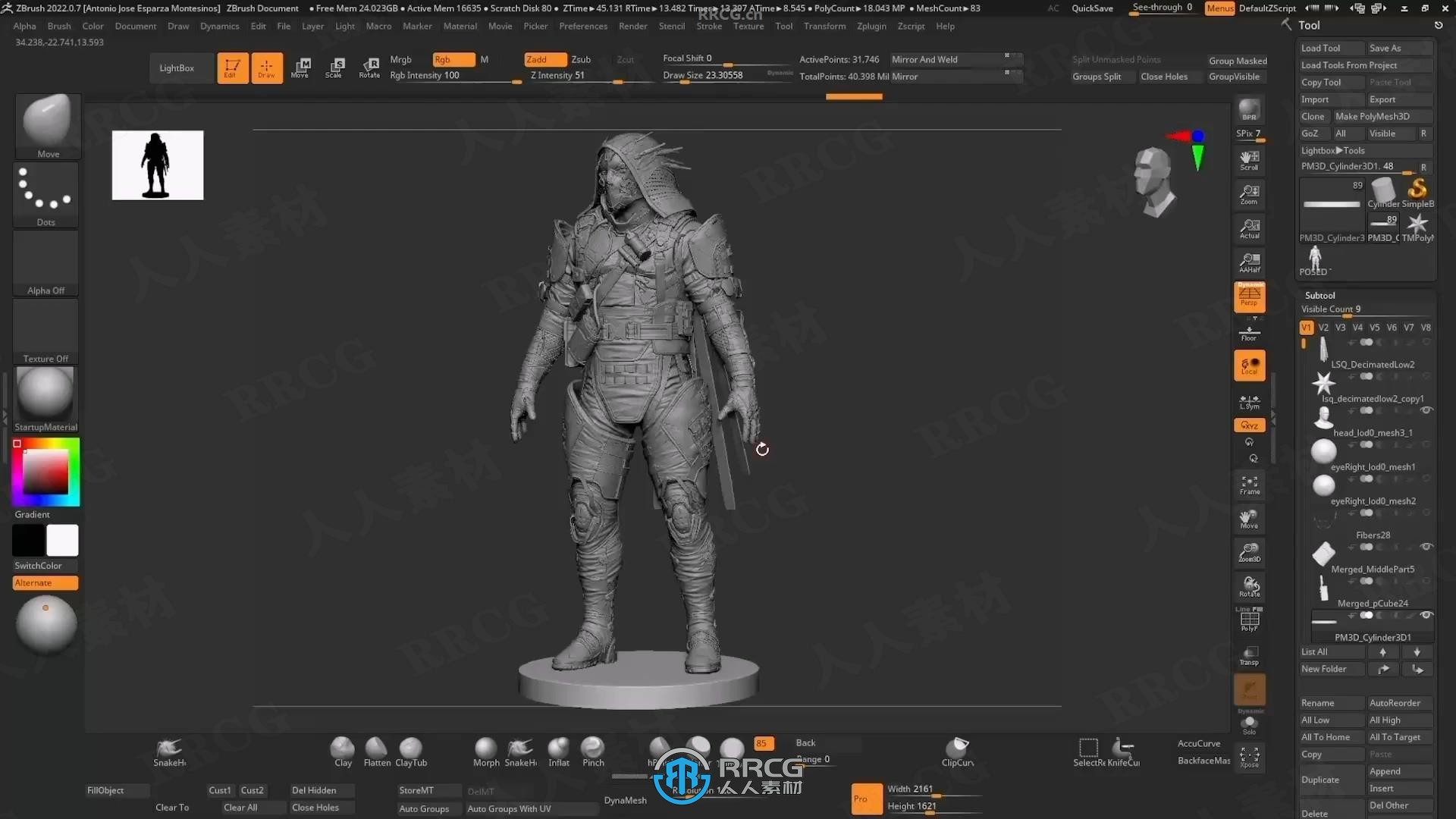 【中文字幕】Zbrush 3D概念艺术角色完整制作流程视频教程