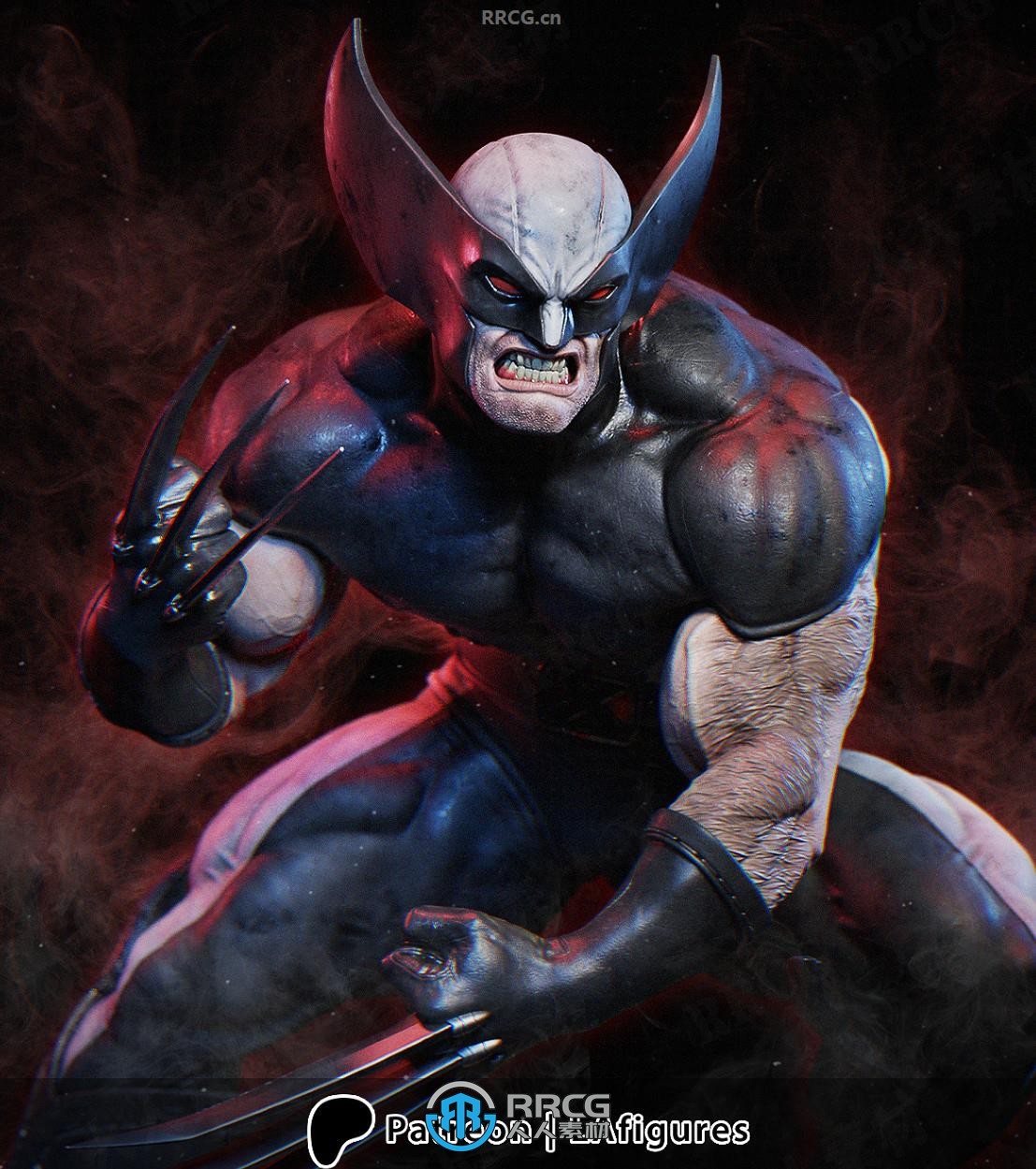 金刚狼Wolverine《X战警》漫威角色雕塑雕刻手办3D打印模型