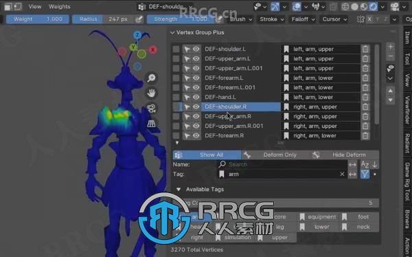 Vertex Group Plus顶点组管理控制Blender插件V1.0.0 Beta版