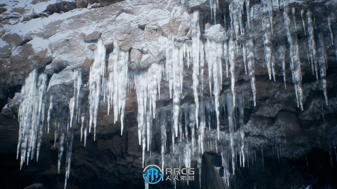 冰柱冰溜子自然冰雪模型UE游戏素材