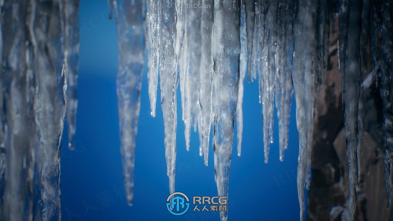 冰柱冰溜子自然冰雪模型UE游戏素材