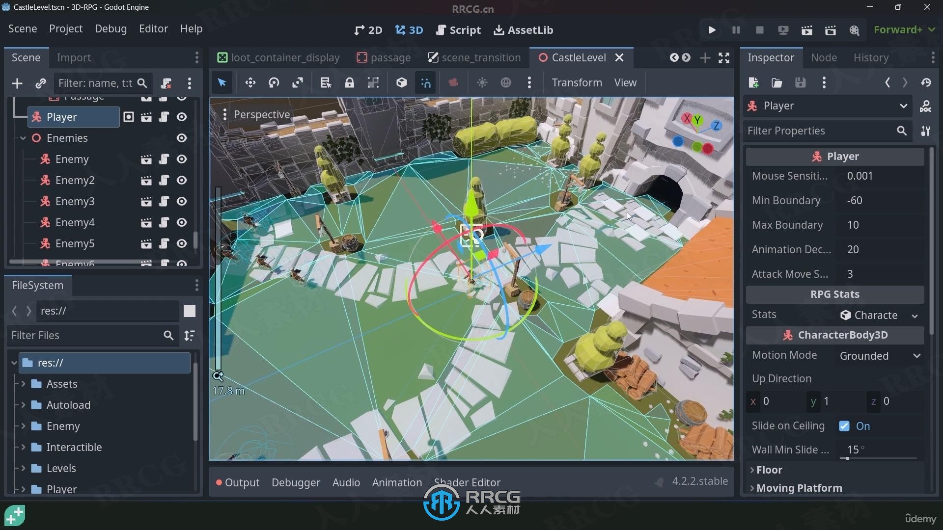 Godot 3D RPG游戏开发完整制作流程视频教程