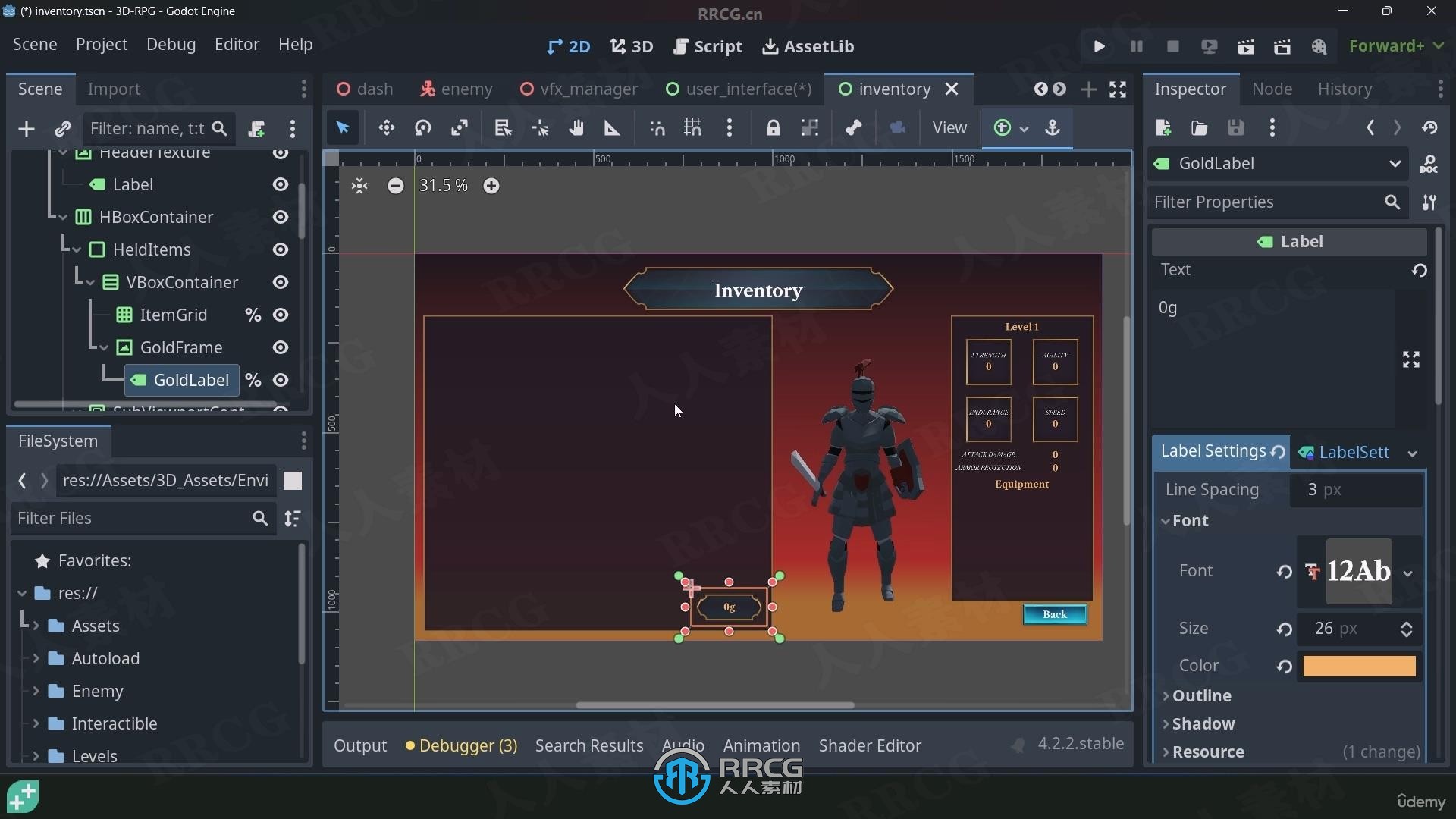 Godot 3D RPG游戏开发完整制作流程视频教程