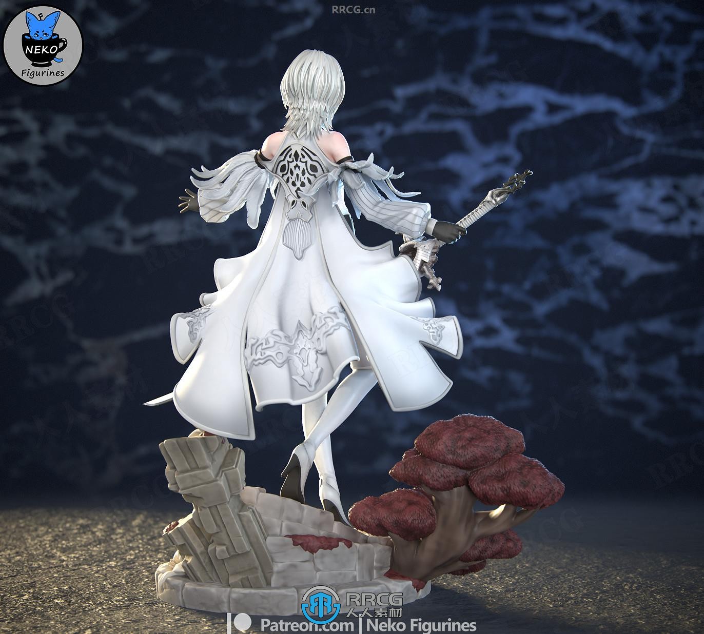 背叛者YoRHa《尼尔：机械纪元》游戏角色雕刻手办3D打印模型