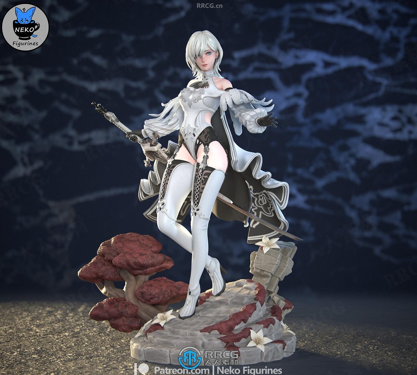 背叛者YoRHa《尼尔：机械纪元》游戏角色雕刻手办3D打印模型