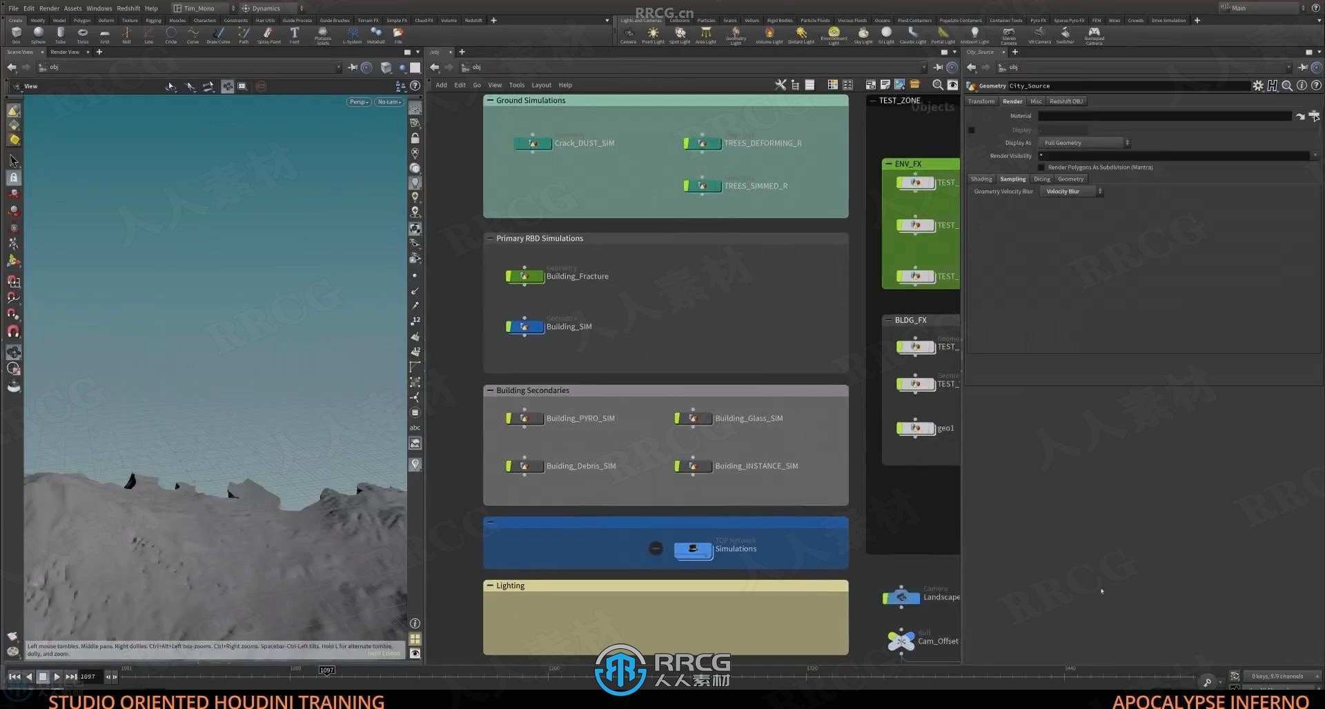 【中文字幕】Houdini世界末日城市灾难VFX视觉特效制作视频教程