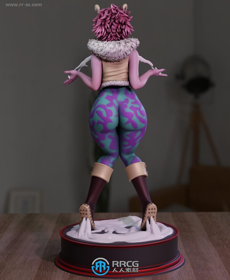 芦户三奈Mina Ashido《我的英雄学院》游戏角色雕刻手办3D打印模型