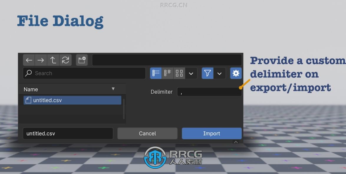 CSV Importer CSV数据导入Blender插件V0.1.4版
