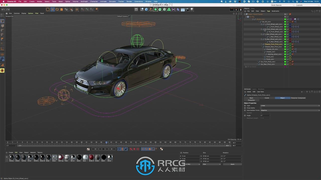 Car Rig高效汽车绑定C4D插件V032版