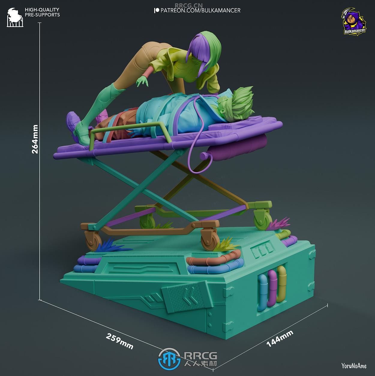 露西与大卫《赛博朋克：边缘行者》动漫角色雕刻手办3D打印模型