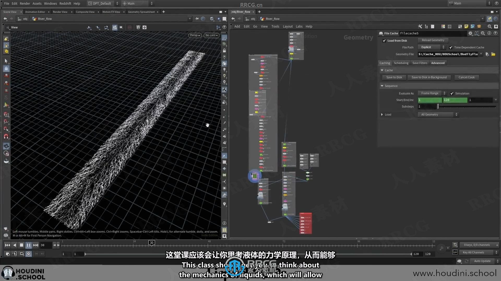 【中文字幕】Houdini中SOP节点液体模拟技术视频教程