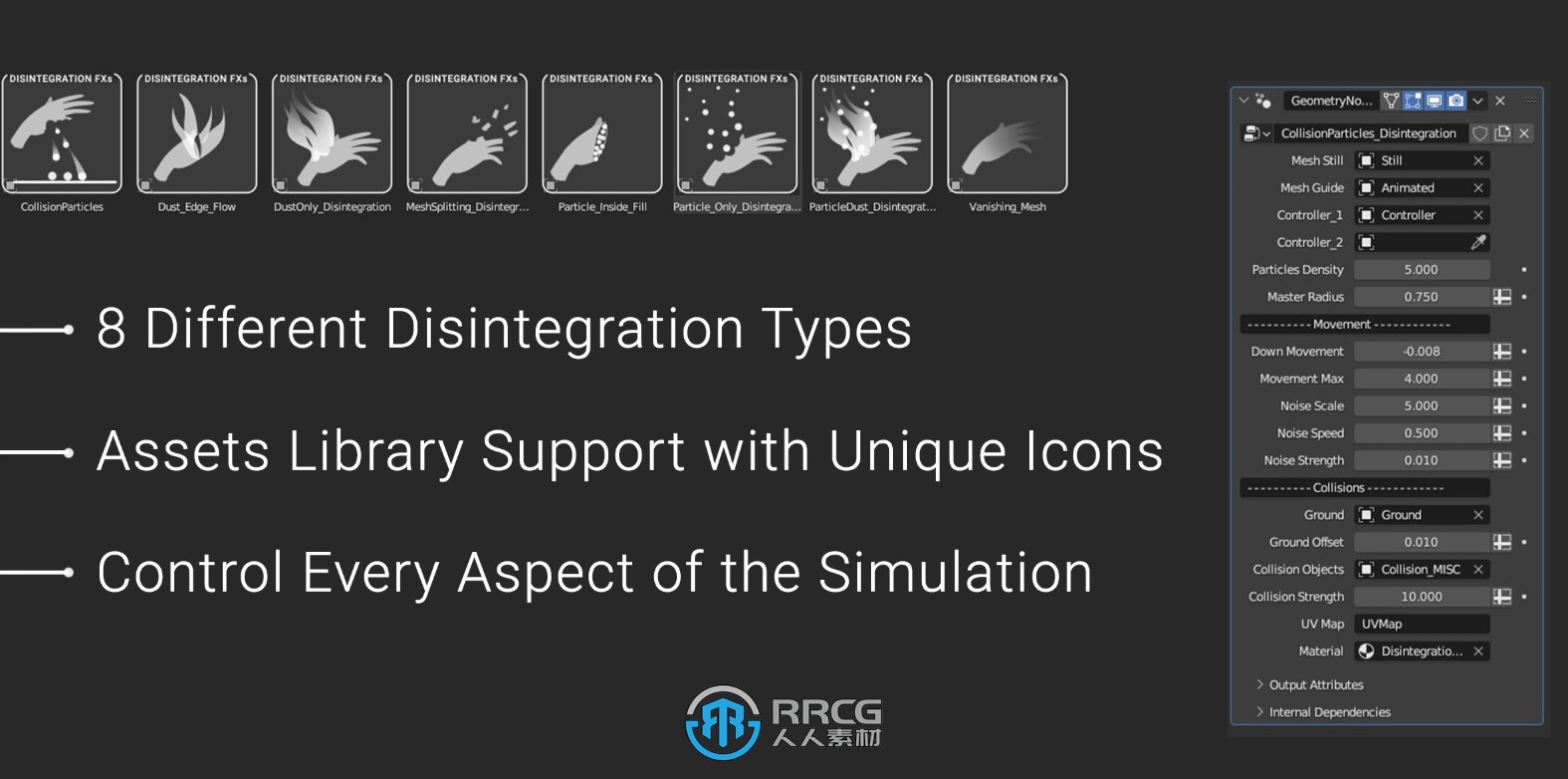 Disintegration FXs解体动态特效Blender插件V1.1版