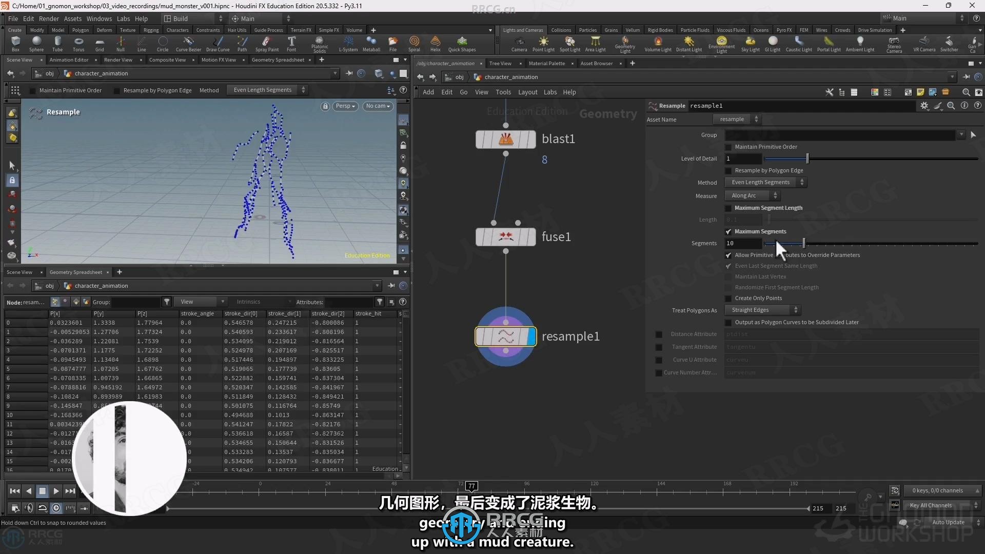 【中文字幕】Houdini沼泽怪物VFX视效制作大师班视频教程