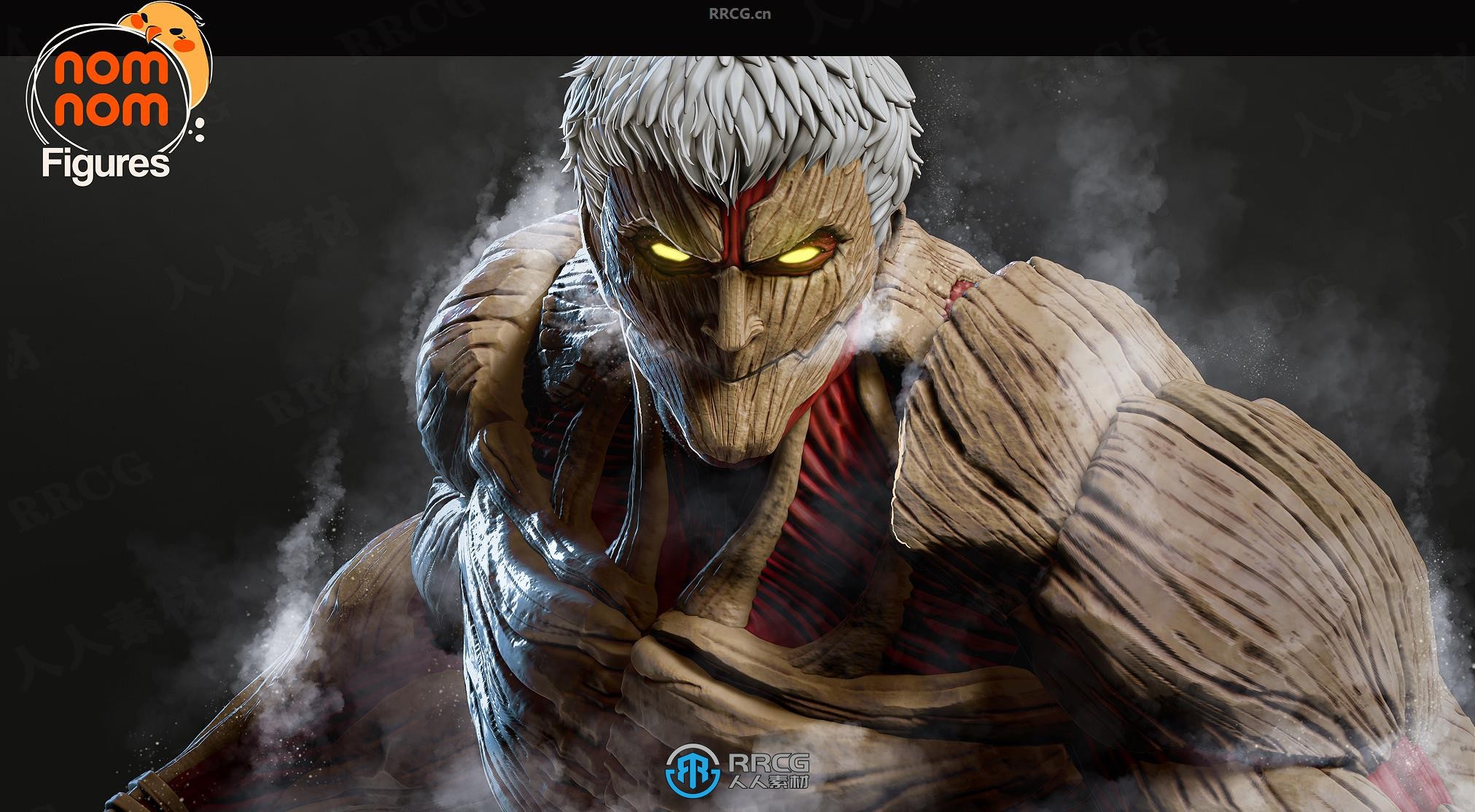 铠之巨人Armored Titan《进击的巨人》动漫角色雕刻手办3D打印模型