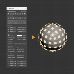 Auto Light场景中快速添加放置灯光3dmax脚本V1.38版