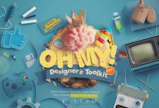 超酷平面设计实用工具包合辑 CREATIVEMARKET OH MY DESIGNERS TOOLKIT