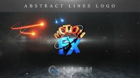 激烈粒子撞击Logo演绎动画AE模板 Videohive Abstract Lines Logo 11224044