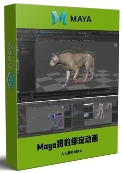 Maya猎豹四足动物骨骼绑定动画视频教程