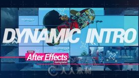 现代动感有节奏的体育运动展示幻灯片AE模板 Videohive Dynamic Intro 20241161