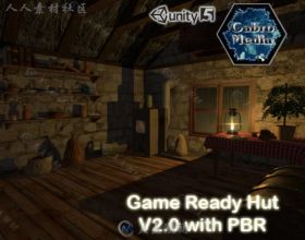 设备齐全的木制小屋城市环境3D模型Unity游戏素材资源