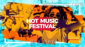 现代炫酷火热音乐节开场视频包装AE模板 Videohive Hot Music Festival 20451221