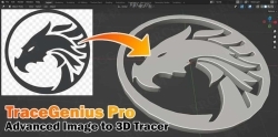 Tracegenius Pro图像转3D神器Blender 4.2插件V1.0版