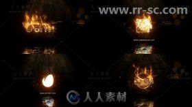 完美真实的烟雾火花粒子燃烧金属标志展示AE模板Videohive Realistic Fire Logo 2 ...