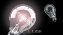 灯泡闪亮Logo演绎动画AE模板 Videohive Bright Idea Light Bulb Logo 7401643