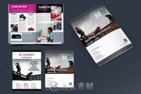 多用途杂志indesign排版模板Multipurpose Magazine Template 756801