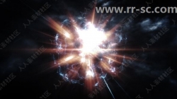 闪电爆炸粒子消散特效Logo演绎动画AE模板
