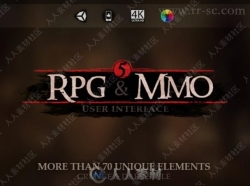 MMORPG在线角色扮演网游UI用户界面Unity游戏素材资源