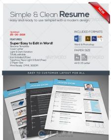 印象深刻简历模板PSD模板GraphicRiver The Resume 7089050