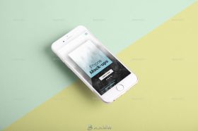 白色4.7寸iphone展示PSD模板iphone-mock-up-brending-templates-15696640