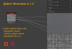 免费下载Fabric Generator织物生成器 可在Substance Designer中创建逼真的虚拟布料