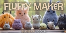 Fluffy Maker逼真角色毛发制作Blender插件V1.0.0版