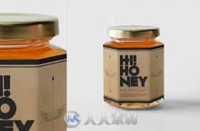 蜂蜜罐包装展示PSD模板HoneyJar_Mockup