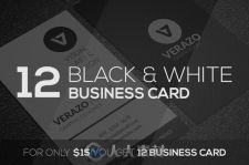 黑白风格商务名片合辑Black & White Business Card Bundle