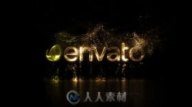 高贵大气金色粒子标志动画LOGO演绎AE模板 Videohive Particle Logo 20001529