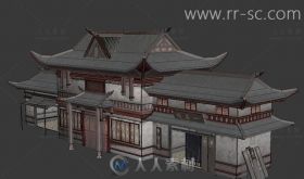 武侠版豪华商铺场景3D模型