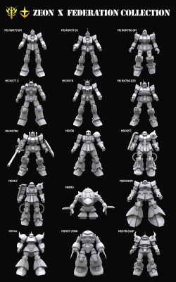 高达机动战士动漫角色雕塑3D模型合集