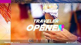 美丽时尚动感梦幻光斑夏季旅行宣传片视频包装AE模板Videohive  Traveler Opener 2...