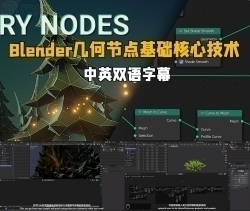 【中英双语】Blender几何节点基础核心技术训练视频教程